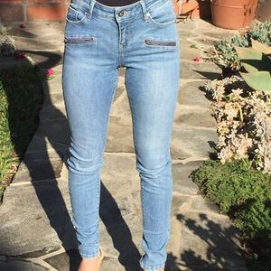 Roxy Skinny Jeans with zippers on calf and pockets